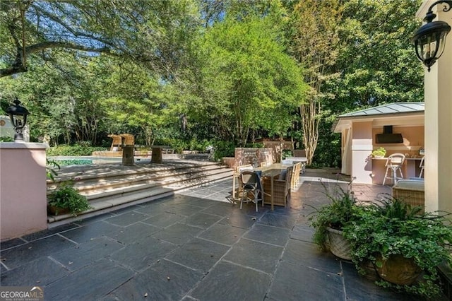 view of patio / terrace featuring outdoor dining space