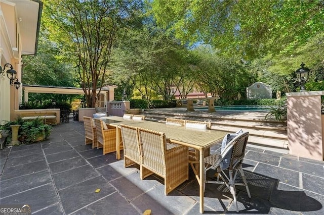 view of patio / terrace featuring outdoor dining area