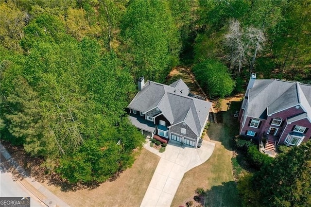 1326 Benbrooke Ln NW, Acworth, GA 30101 - bird's eye view with a forest view