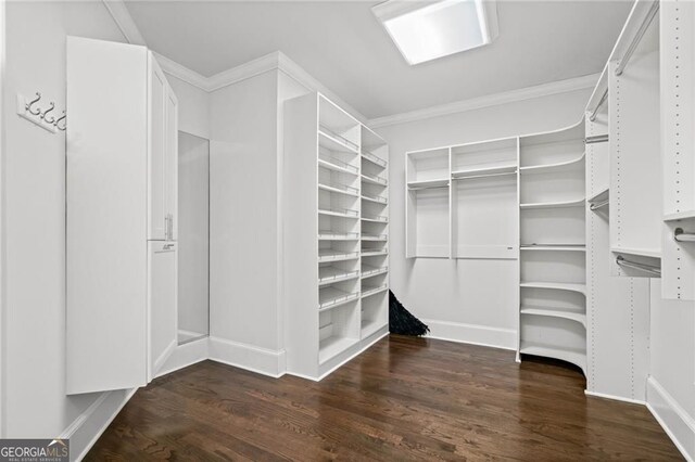 411 River Bluff Ln, Ball Ground, GA 30107 - spacious closet with wood finished floors