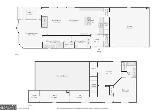 135 Channing Ln, Fayetteville, GA 30214 - view of floor plan / room layout