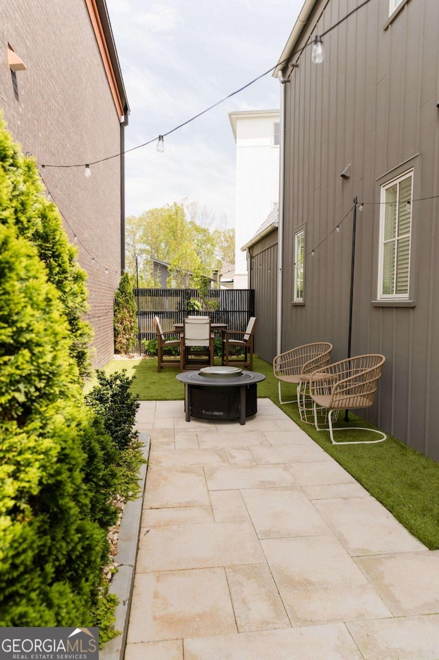 135 Channing Ln, Fayetteville, GA 30214 - view of patio with a fire pit