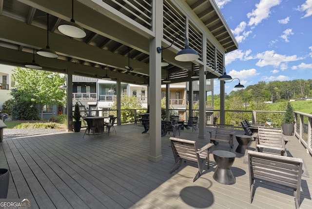 763 Hamilton Cir SE, Atlanta, GA 30312 - wooden terrace featuring ceiling fan