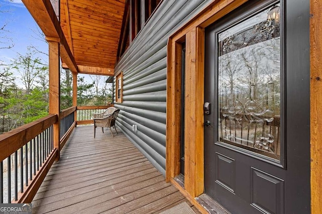 view of wooden deck