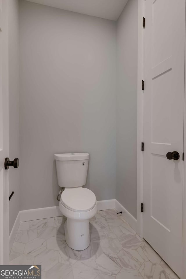 290 Hodgson Dr, Athens, GA 30606 - bathroom with marble finish floor, baseboards, and toilet