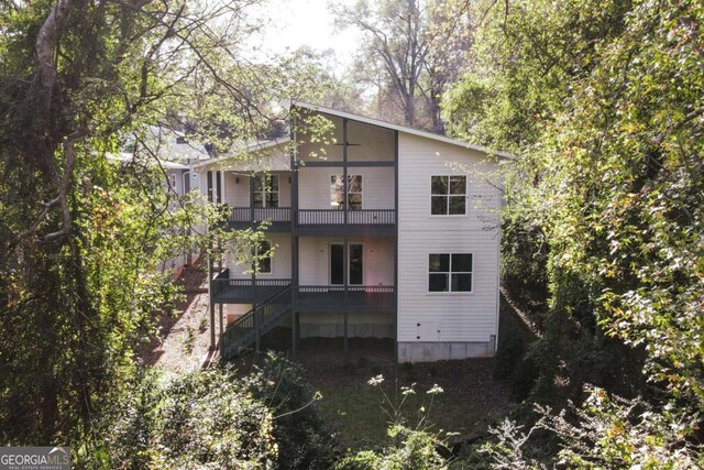 290 Hodgson Dr, Athens, GA 30606 - back of house featuring a balcony and stairs