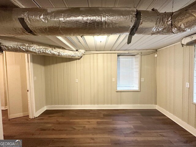 2361 Whites Mill Rd, Decatur, GA 30032 - below grade area with baseboards, a wealth of natural light, and dark wood finished floors