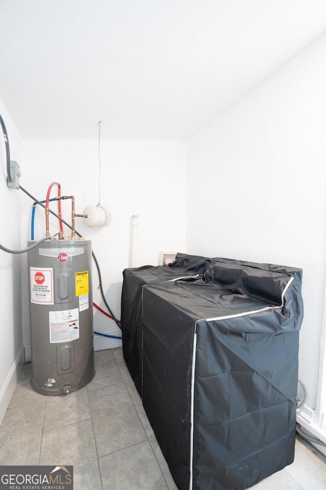 interior space with electric water heater
