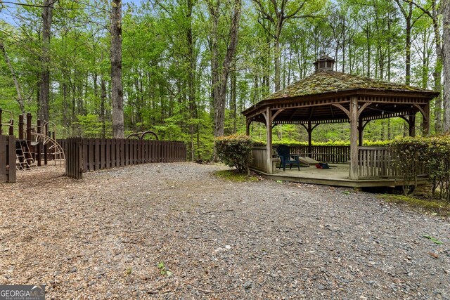 2238 Parkview Ct NW, Atlanta, GA 30318 - view of yard featuring a gazebo and fence