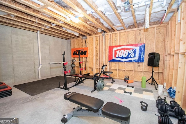 view of workout room