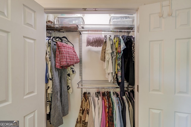 view of closet