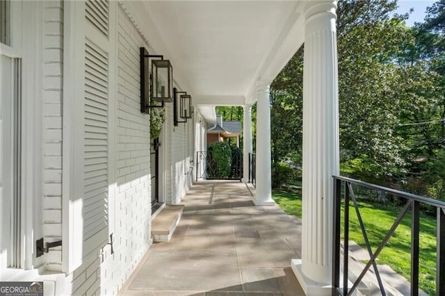 1305 Old Woodbine Rd, Atlanta, GA 30319 - view of patio / terrace with a porch