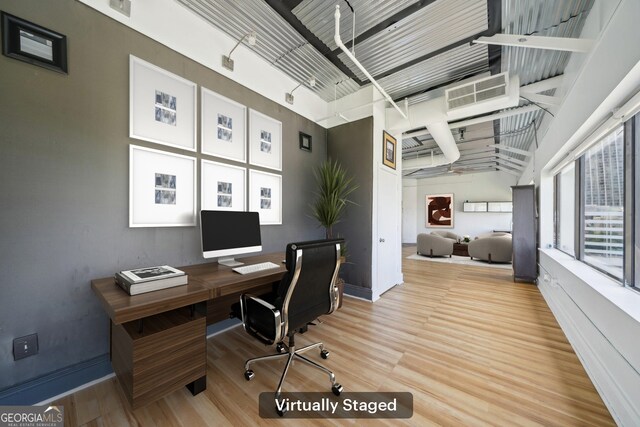 120 Ralph Mcgill Blvd NE Unit 1304 & 1305, Atlanta, GA 30308 - office area featuring light wood-type flooring and baseboards