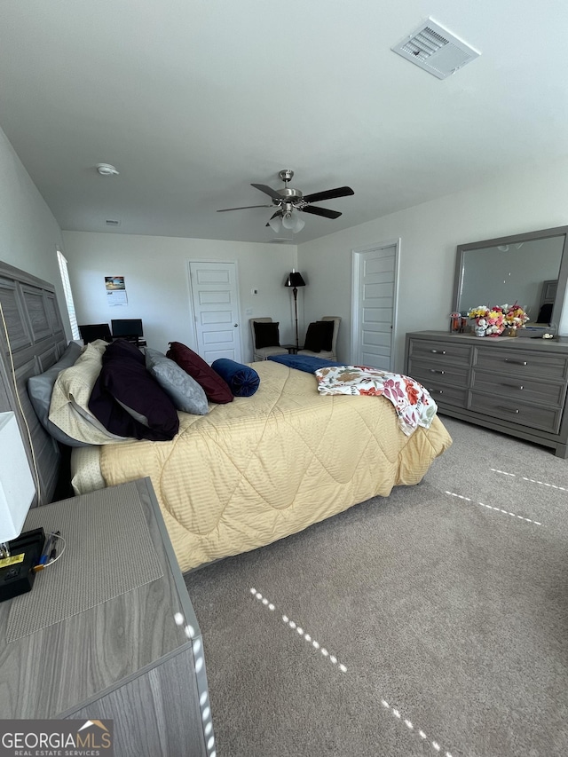 205 Sullivan St, Hampton, GA 30228 - carpeted bedroom with ceiling fan