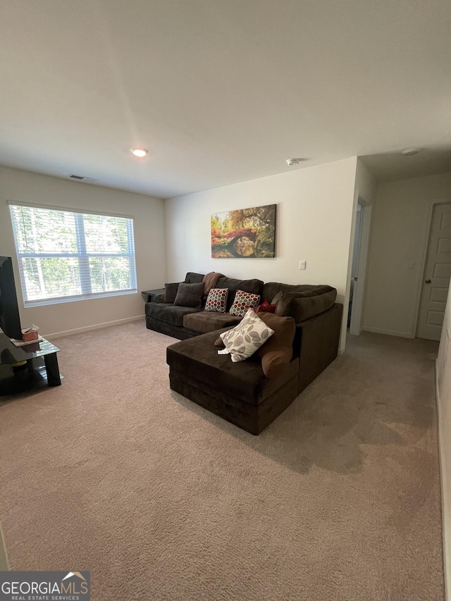 205 Sullivan St, Hampton, GA 30228 - living area featuring carpet and recessed lighting