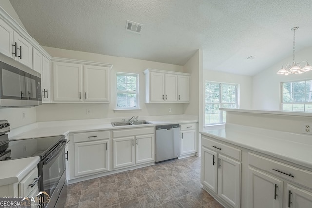 460 Mckneely Rd, Griffin, GA 30224 - kitchen featuring appliances with stainless steel finishes, visible vents, and a healthy amount of sunlight