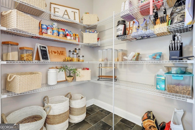 view of pantry