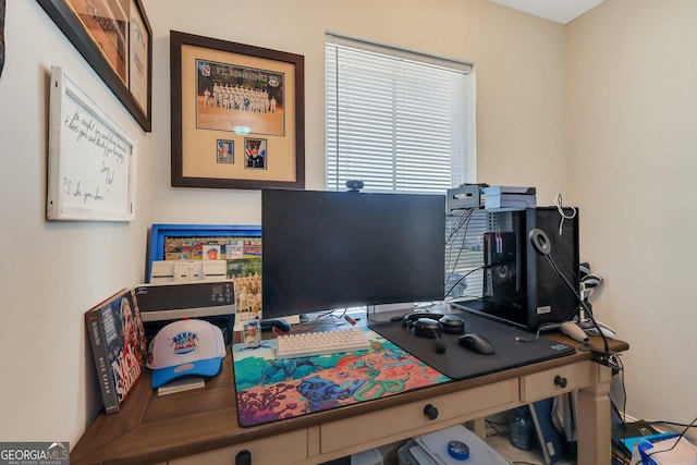 view of office area