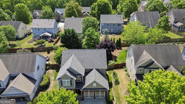 birds eye view of property featuring a residential view