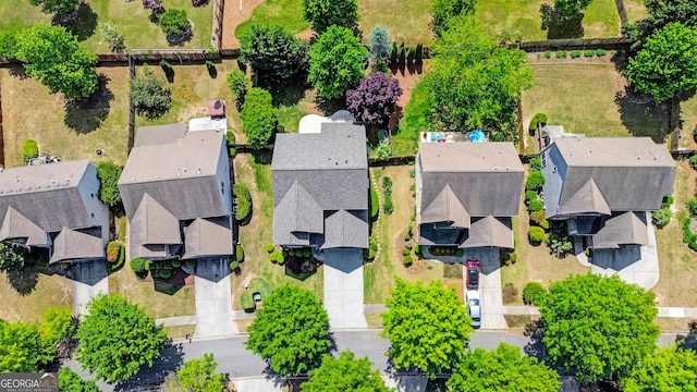 aerial view featuring a residential view