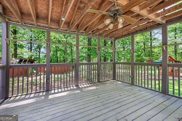 482 E Lake Rd, Mcdonough, GA 30252 - deck featuring ceiling fan
