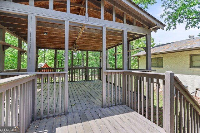 482 E Lake Rd, Mcdonough, GA 30252 - view of wooden deck