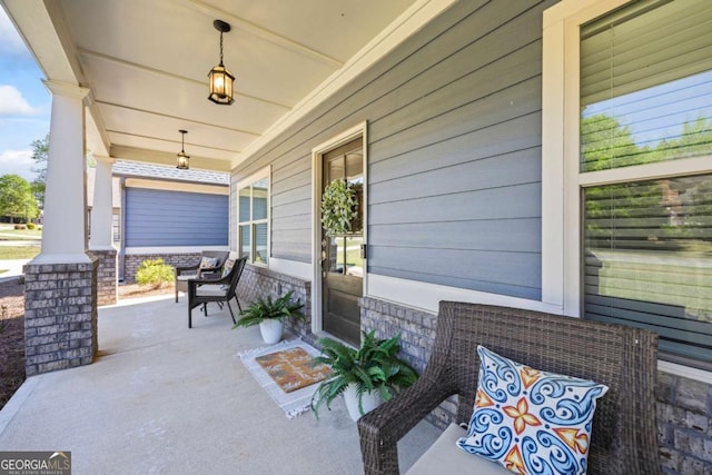 3216 Greyfield Way, Monroe, GA 30656 - view of patio featuring covered porch