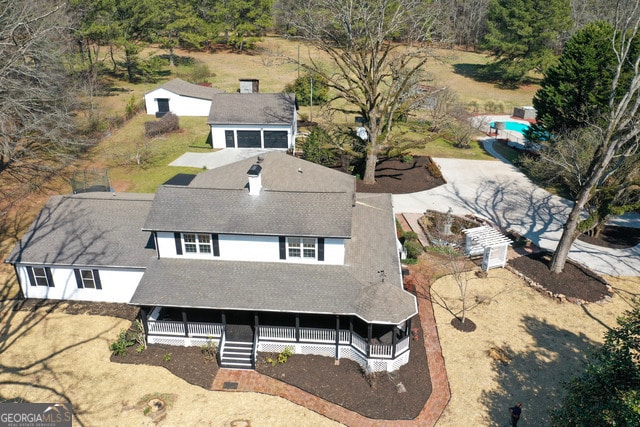 drone / aerial view