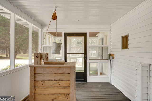 view of sunroom
