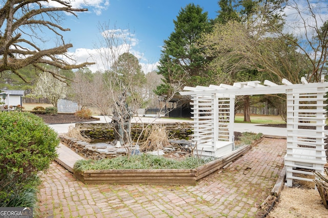 surrounding community featuring a pergola