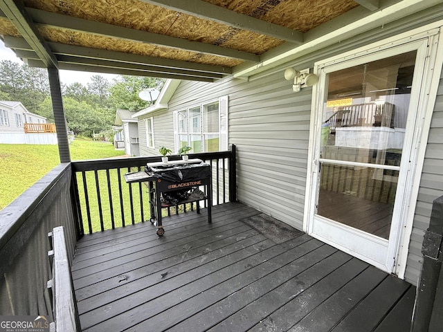750 Six Flags Rd Lot 417, Austell, GA 30168 - deck featuring a yard