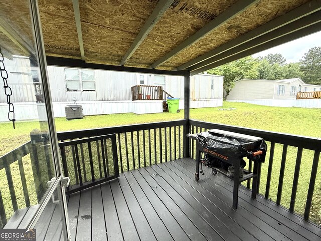 750 Six Flags Rd Lot 417, Austell, GA 30168 - wooden deck with a lawn