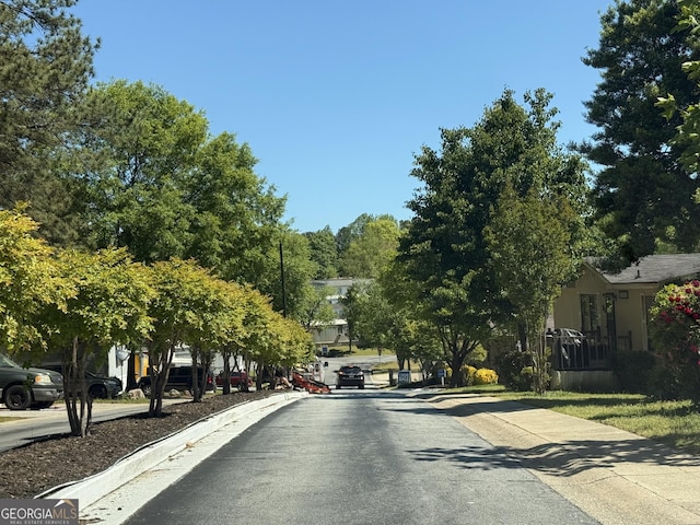 view of street with sidewalks