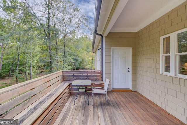 view of wooden terrace