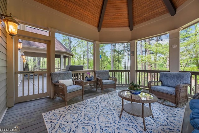 1021 Homestead, Greensboro, GA 30642 - sunroom / solarium featuring an outdoor hangout area