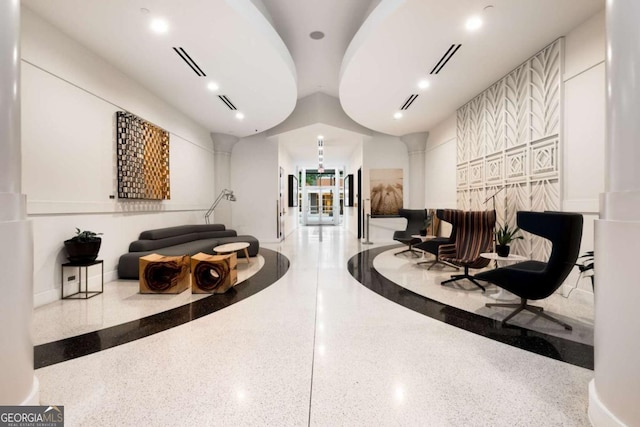 community lobby featuring visible vents
