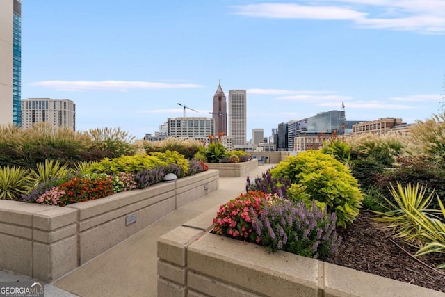 view of home's community with a city view