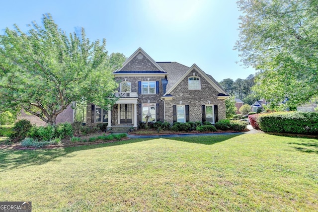 1806 Royal Troon Ct, Duluth, GA 30097 - view of front of property featuring a front lawn and brick siding