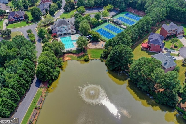 1806 Royal Troon Ct, Duluth, GA 30097 - bird's eye view of a pool and a large body of water