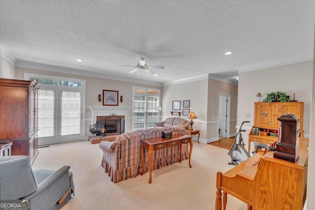 485 Fussell Rd, Leesburg, GA 31763 - living room with ornamental molding, ceiling fan, and a healthy amount of sunlight