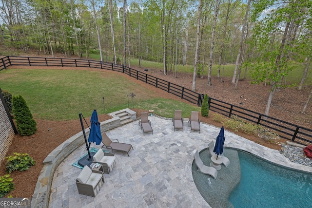 123 Townsend Pass, Alpharetta, GA 30004 - fenced backyard featuring a patio area