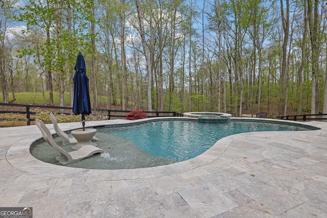 123 Townsend Pass, Alpharetta, GA 30004 - view of pool with a patio and a pool with connected hot tub
