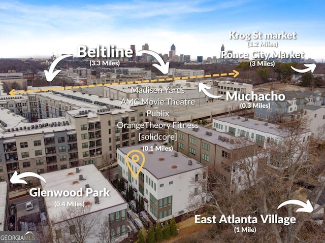 332 Gibson St SE, Atlanta, GA 30316 - aerial view with a view of city