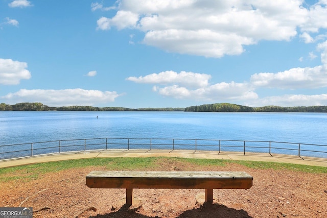 view of water feature