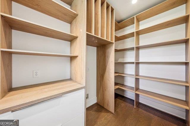 interior space featuring dark wood-style floors