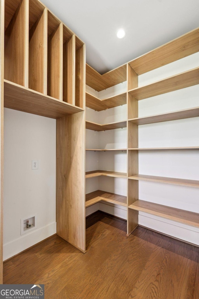 interior space with wood finished floors
