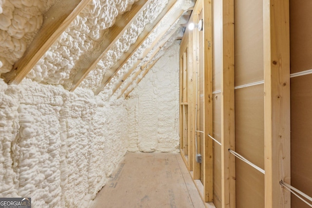 view of attic