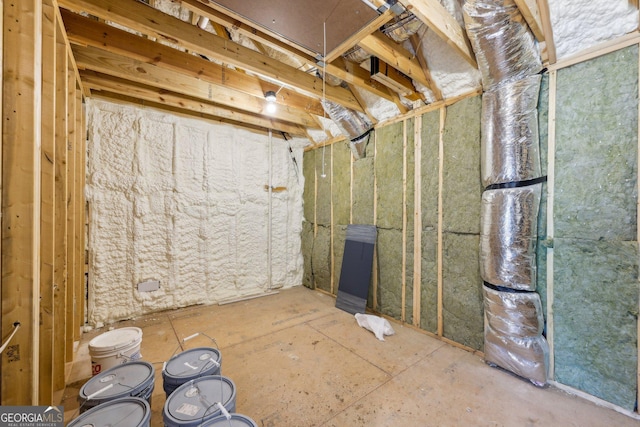 view of basement