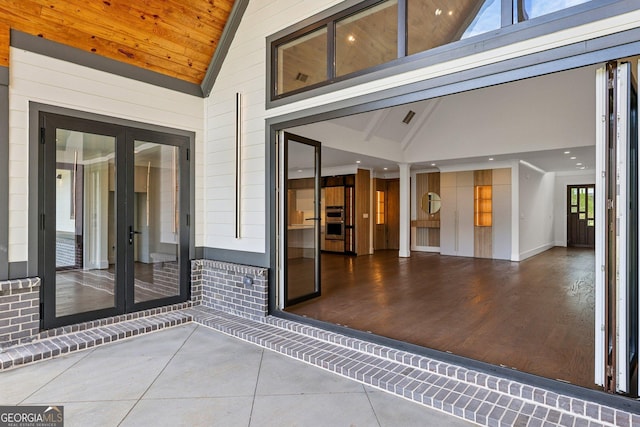 entrance to property with french doors