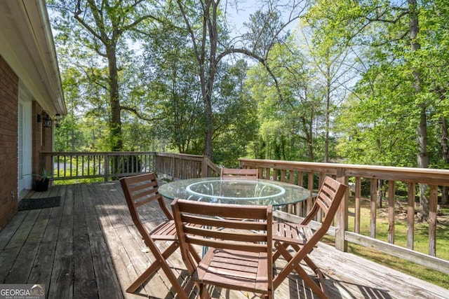 378 Beechwood Dr, Athens, GA 30606 - wooden deck featuring outdoor dining space